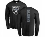 Oakland Raiders #12 Zay Jones Black Backer Long Sleeve T-Shirt