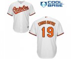 Baltimore Orioles #19 Chris Davis Replica White Home Cool Base Baseball Jersey
