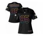 Women Green Bay Packers #95 Ricky Jean-Francois Game Black Fashion NFL Jersey