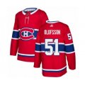 Montreal Canadiens #51 Gustav Olofsson Authentic Red Home Hockey Jersey