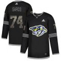 Nashville Predators #74 Juuse Saros Black Authentic Classic Stitched NHL Jersey