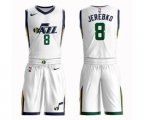 Utah Jazz #8 Jonas Jerebko Swingman White Basketball Suit Jersey - Association Edition