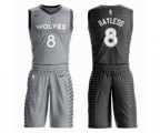 Minnesota Timberwolves #8 Jerryd Bayless Swingman Gray Basketball Suit Jersey - City Edition