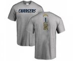 Los Angeles Chargers #1 Ty Long Ash Backer T-Shirt