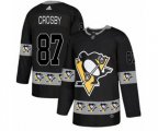 Adidas Pittsburgh Penguins #87 Sidney Crosby Authentic Black Team Logo Fashion NHL Jersey
