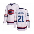 Montreal Canadiens #21 Nick Cousins Authentic White 2017 100 Classic Hockey Jersey
