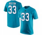 Carolina Panthers #33 Tre Boston Blue Rush Pride Name & Number T-Shirt