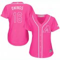 Women Arizona Diamondbacks #16 Chris Owings Replica Pink Fashion MLB Jersey