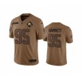 Cleveland Browns #95 Myles Garrett 2023 Brown Salute To Service Limited Football Stitched Jersey