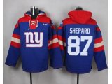 New York Giants #87 Sterling Shepard Royal Blue Player Pullover NFL Hoodie