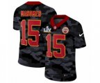Kansas City Chiefs #15 Patrick Mahomes Camo Red Super Bowl LV Jersey