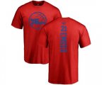 Philadelphia 76ers #21 Joel Embiid Red One Color Backer T-Shirt