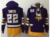 Minnesota Vikings #22 Harrison Smith Purple Gold Name & Number Pullover NFL Hoodie