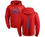 Philadelphia 76ers #3 Allen Iverson Red One Color Backer Pullover Hoodie