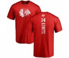 Chicago Blackhawks #14 Chris Kunitz Red One Color Backer T-Shirt