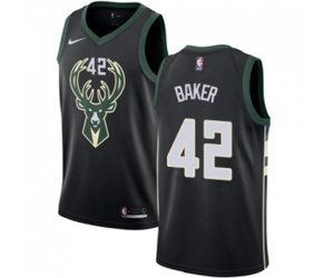Milwaukee Bucks #42 Vin Baker Authentic Black Alternate Basketball Jersey - Statement Edition