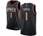 Phoenix Suns #1 Devin Booker Swingman Black Alternate NBA Jersey Statement Edition