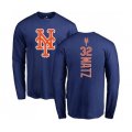 New York Mets #32 Steven Matz Royal Blue Backer Long Sleeve T-Shirt
