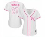 Women's Kansas City Royals #27 Raul Mondesi Authentic White Fashion Cool Base Baseball Jersey