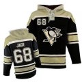 Pittsburgh Penguins #68 Jaromir Jagr Premier Black Sawyer Hooded Sweatshirt NHL Jersey
