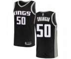 Sacramento Kings #50 Caleb Swanigan Swingman Black Basketball Jersey Statement Edition