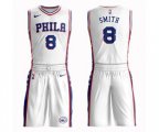 Philadelphia 76ers #8 Zhaire Smith Swingman White Basketball Suit Jersey - Association Edition