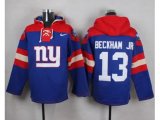 New York Giants #13 Odell Beckham Jr Royal Blue Player Pullover NFL Hoodie