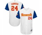 Venezuela Baseball #24 Miguel Cabrera White 2017 World Baseball Classic Authentic Team Jersey