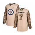Winnipeg Jets #7 Dmitry Kulikov Authentic Camo Veterans Day Practice Hockey Jersey
