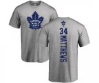 Toronto Maple Leafs #34 Auston Matthews Ash Backer T-Shirt