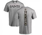 New Orleans Saints #72 Terron Armstead Ash Backer T-Shirt