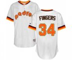 San Diego Padres #34 Rollie Fingers Authentic White 1984 Turn Back The Clock Baseball Jersey