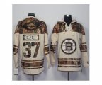 Boston Bruins #37 Patrice Bergeron Cream Camo Stitched NHL Jersey