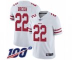 San Francisco 49ers #22 Matt Breida White Vapor Untouchable Limited Player 100th Season Football Jersey