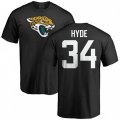 Jacksonville Jaguars #34 Carlos Hyde Black Name & Number Logo T-Shirt