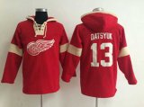 Detroit Red Wings #13 Pavel Datsyuk Red-Cream Pullover Hooded