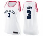 Women's Memphis Grizzlies #3 Grayson Allen Swingman White Pink Fashion Basketball Jersey