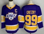 Los Angeles Kings #99 Wayne Gretzky Authentic Purple Fights Cancer Practice Jersey