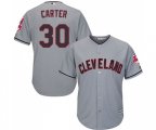 Cleveland Indians #30 Joe Carter Replica Grey Road Cool Base Baseball Jersey
