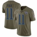 Tennessee Titans #11 Luke Falk Limited Olive 2017 Salute to Service NFL Jersey