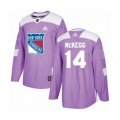New York Rangers #14 Greg McKegg Authentic Purple Fights Cancer Practice Hockey Jersey