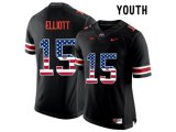 2016 US Flag Fashion Youth Ohio State Buckeyes Ezekiel Elliott #15 College Football Limited Jersey - Blackout