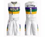 New Orleans Pelicans #1 Zion Williamson Swingman White Basketball Suit Jersey - City Edition