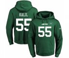 New York Jets #55 Ryan Kalil Green Name & Number Pullover Hoodie