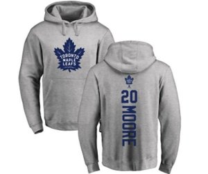 Toronto Maple Leafs #20 Dominic Moore Ash Backer Pullover Hoodie