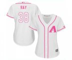 Women's Arizona Diamondbacks #38 Robbie Ray Replica White Fashion Baseball Jersey