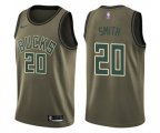 Milwaukee Bucks #20 Jason Smith Swingman Green Salute to Service Basketball Jersey