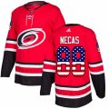 Carolina Hurricanes #88 Martin Necas Authentic Red USA Flag Fashion NHL Jersey