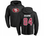 San Francisco 49ers #84 Kendrick Bourne Black Name & Number Logo Pullover Hoodie