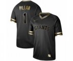 San Francisco Giants #1 Kevin Pillar Authentic Black Gold Fashion Baseball Jersey